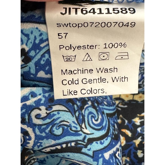 Blue Bandana strapless top size small-medium - Picture 3 of 9